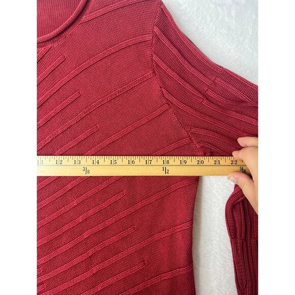 Isabella Bird Red Sunburst 100% Cotton Asymmetrical Boho Earthy Y2K Fall sz L - Picture 5 of 8